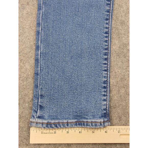 Levi's Wedgie Straight Jeans Womens W24 L28 Blue High Rise Button Fly - Picture 13 of 16